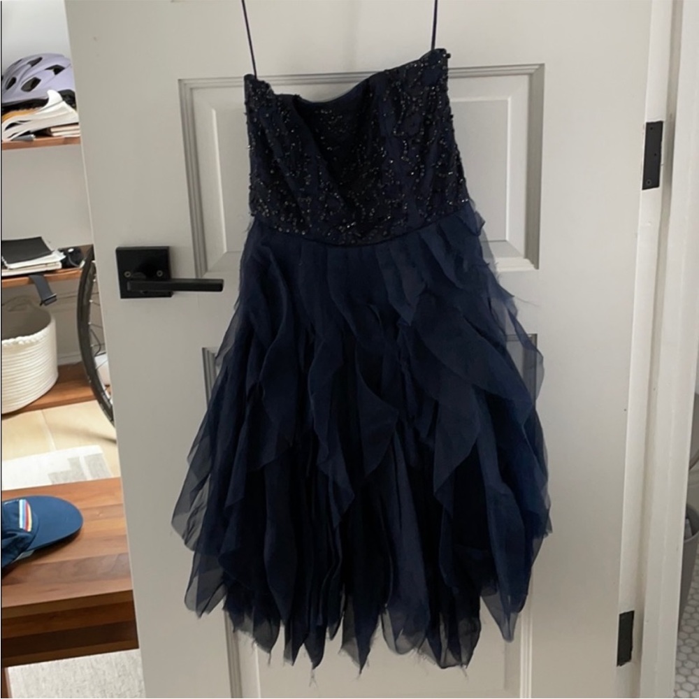 Alice + Olivia Navy Strapless Embellished Fairy Strapless Dress - Picture 8 of 8